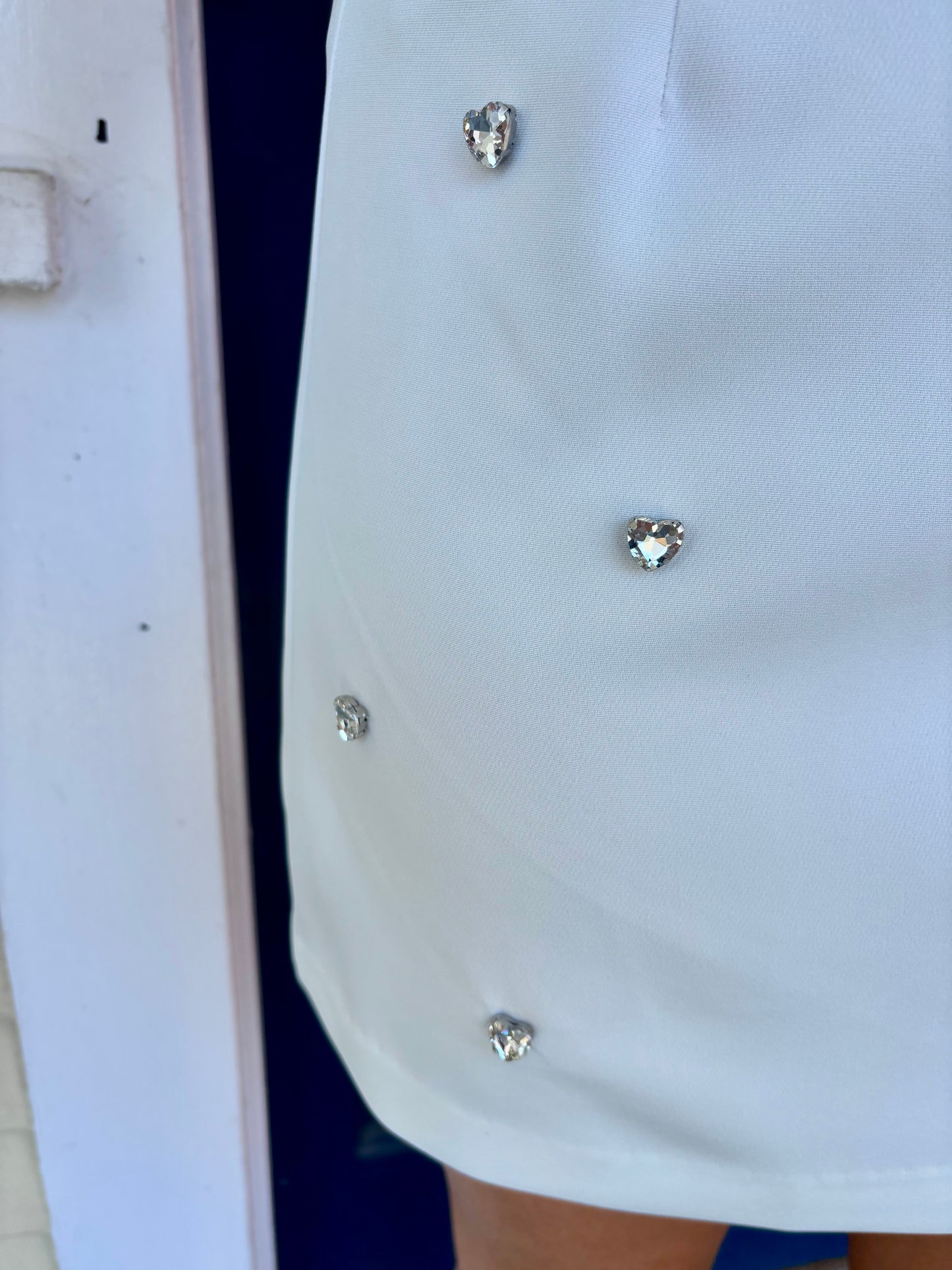 Heart Embellished Mini Skirt