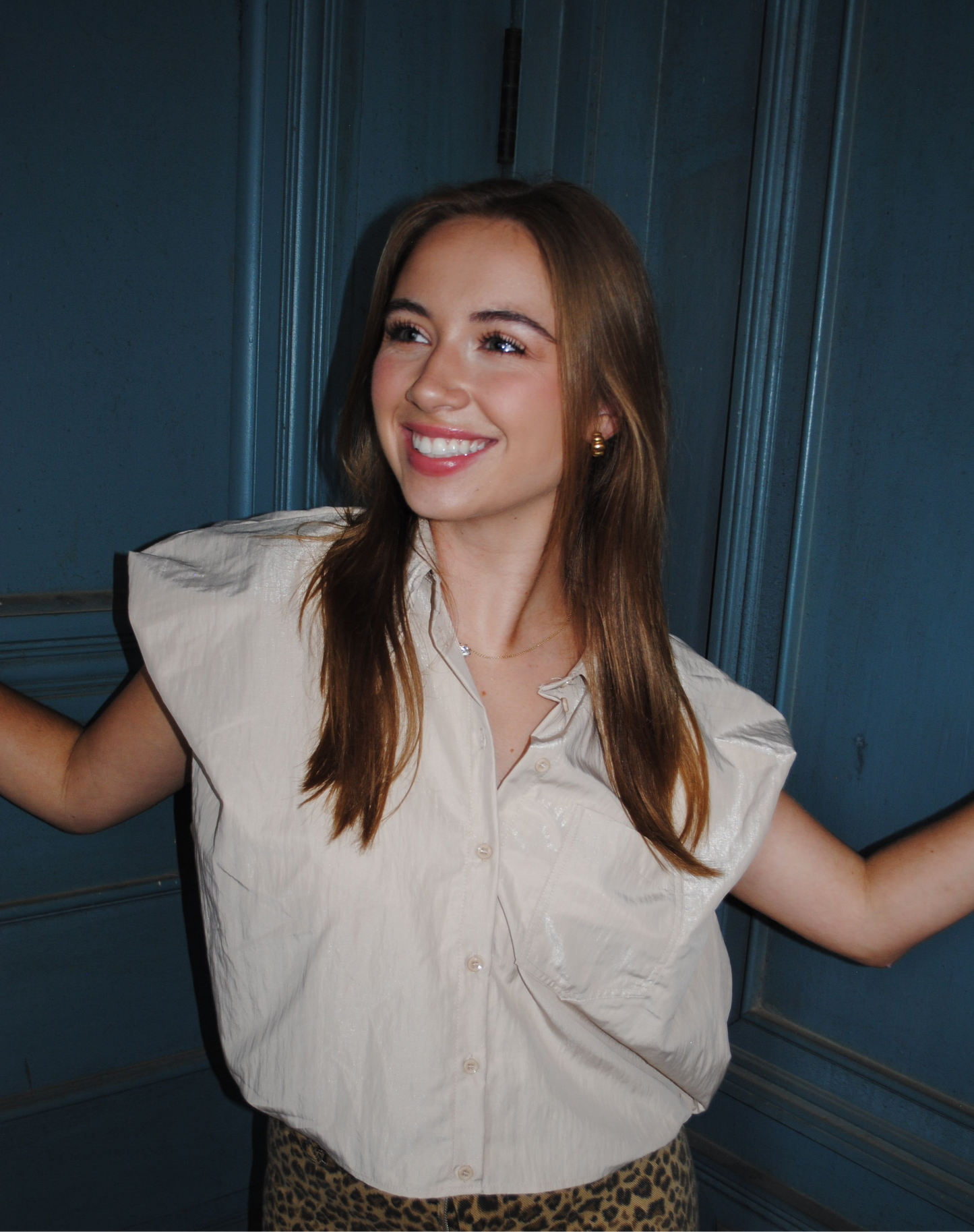 Collared Short Sleeve Button Down