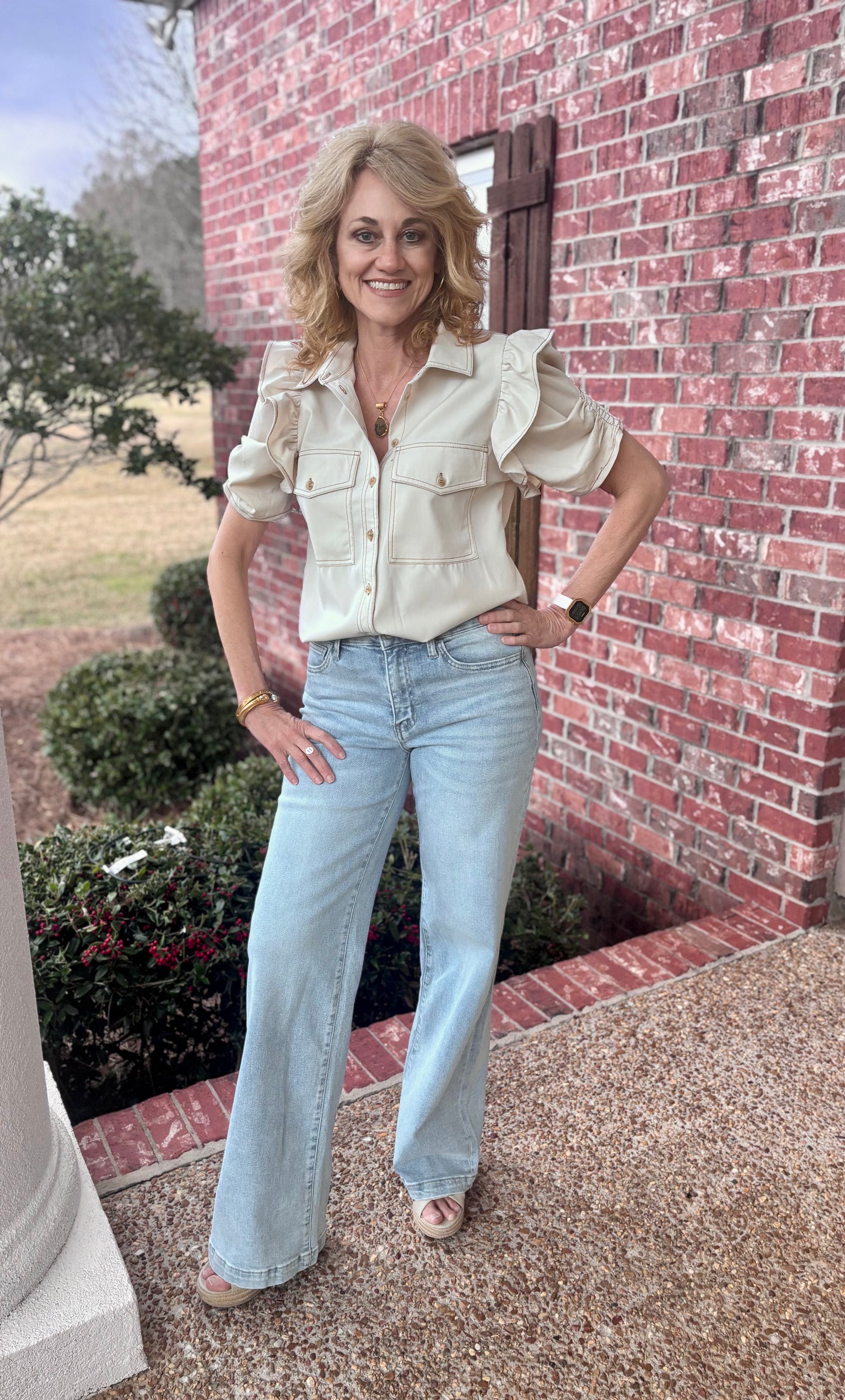 Olivia High Rise Wide Leg Jeans