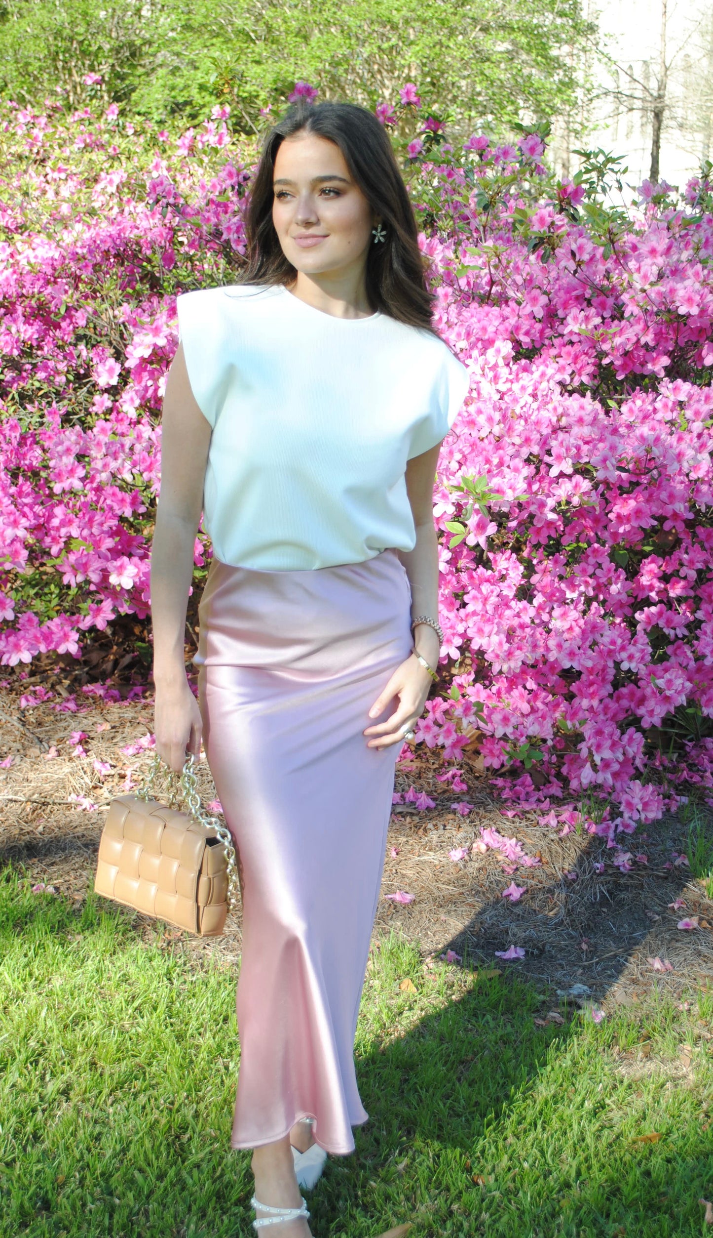 Satin Midi Skirt