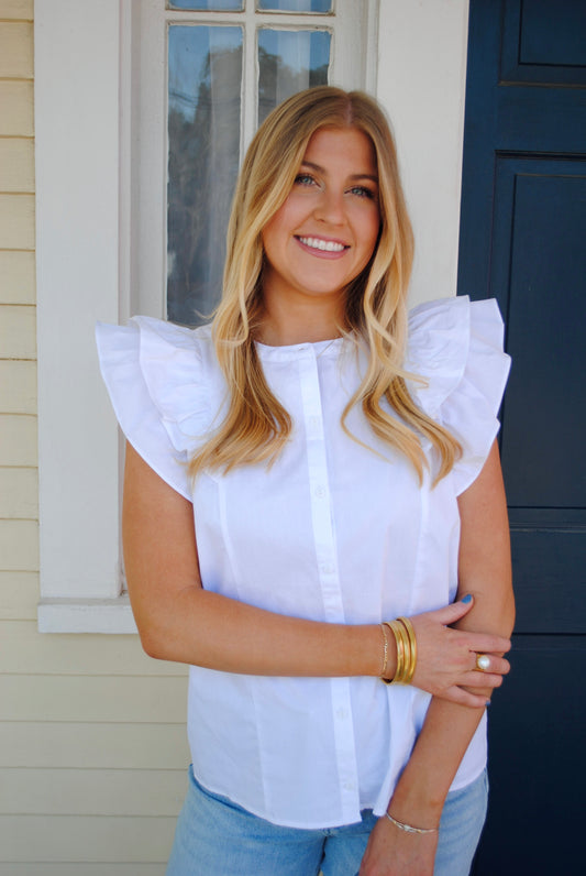 Layered Ruffle Sleeve Top