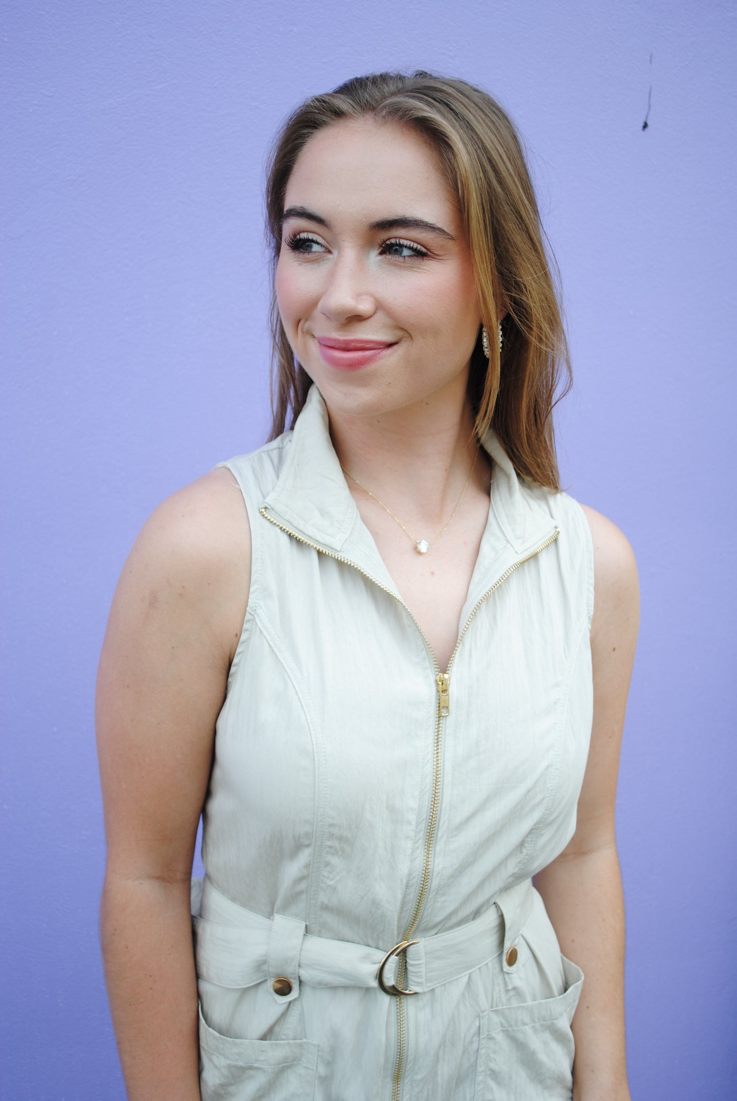 Sleeveless Utility Belted Mini Dress