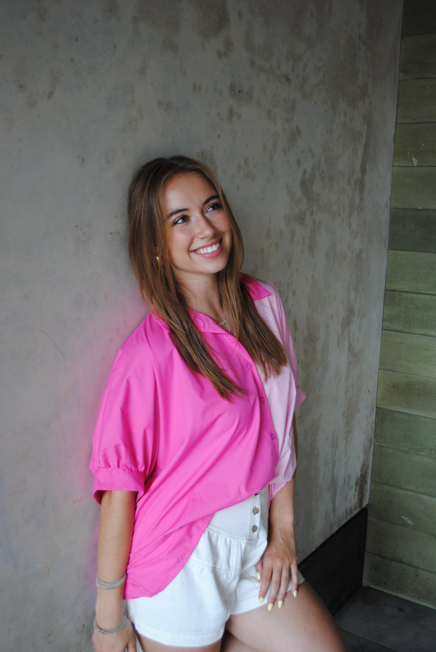 Two Tone Oversized Button Down