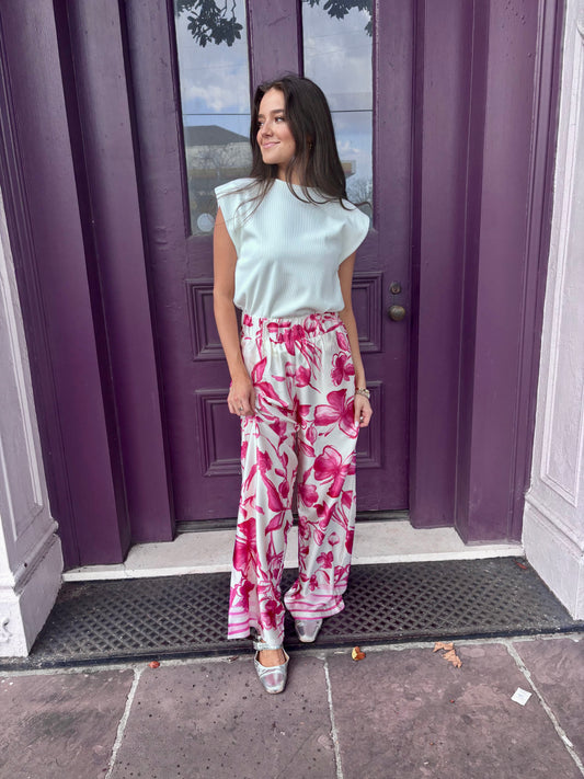 Floral Wide Leg Pant