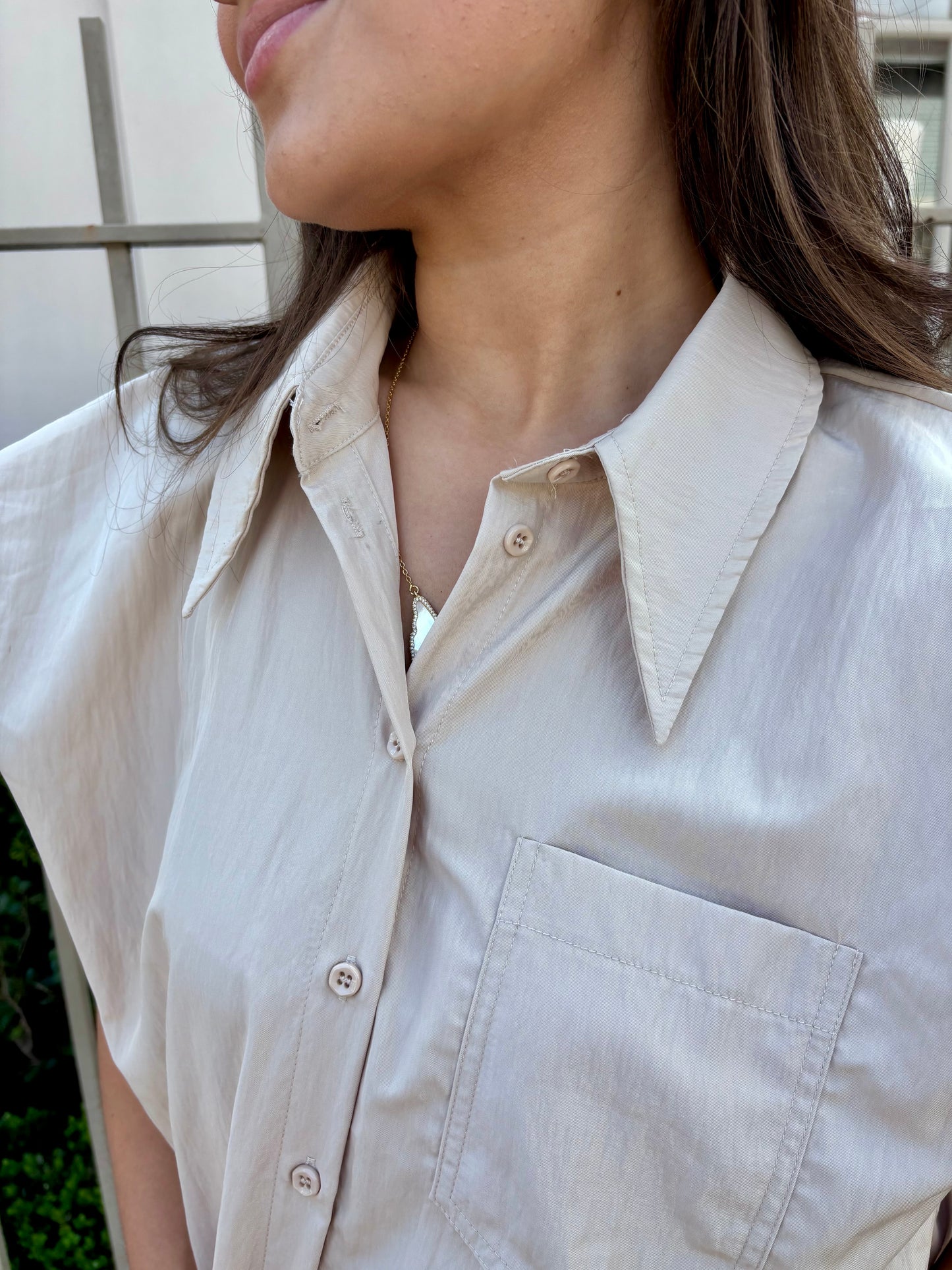 Collared Short Sleeve Button Down