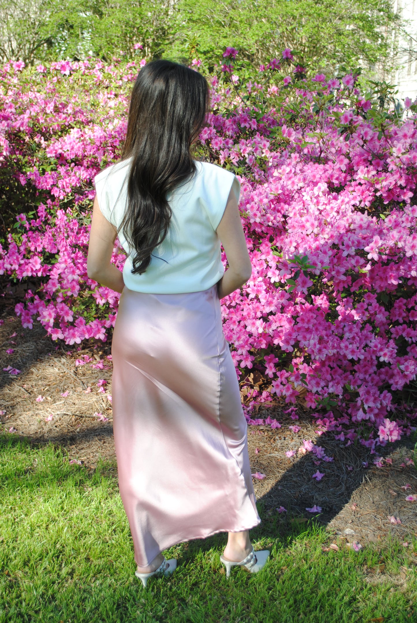 Satin Midi Skirt
