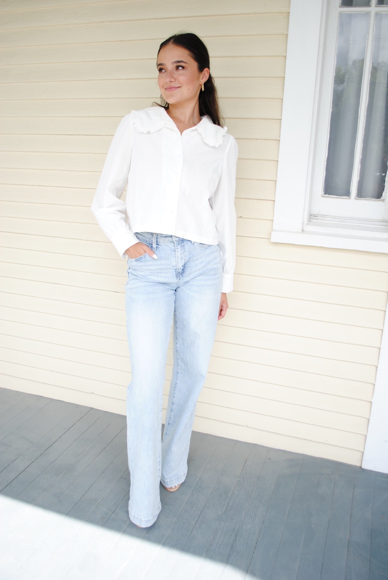 Peter Pan Collar Button Down