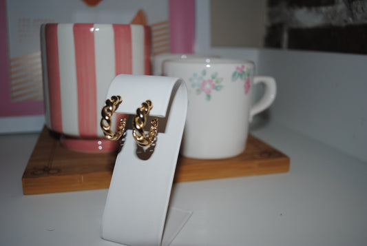 Twisted Gold Hoop