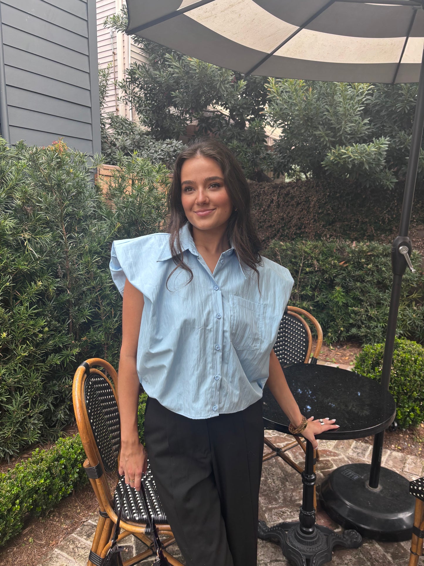 Collared Short Sleeve Button Down